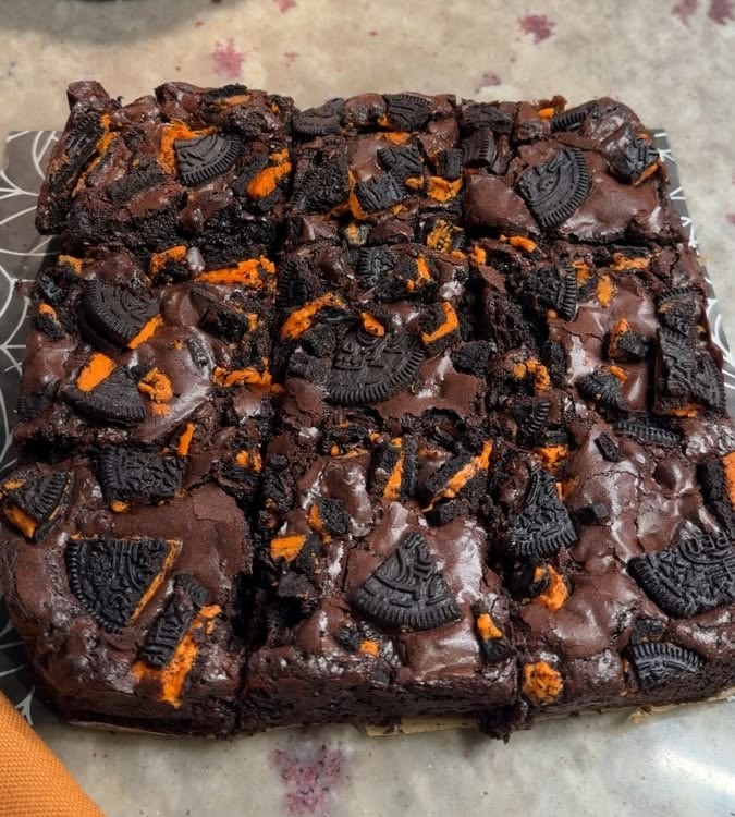Fudge brownie, corner cut